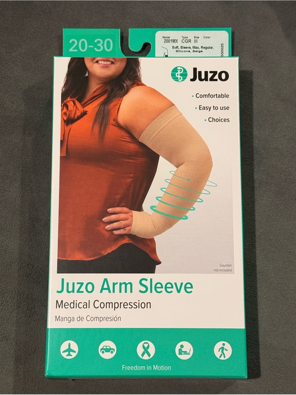 Juzo Beige Arm Sleeve Medical Compression - Women